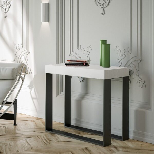 Consolle allungabile 90x40/196 cm Elettra Small telaio Antracite