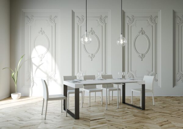 Consolle allungabile 90x40/196 cm Elettra Small telaio Antracite