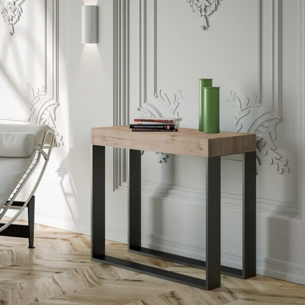 Consolle allungabile 90x40/196 cm Elettra Small telaio Antracite