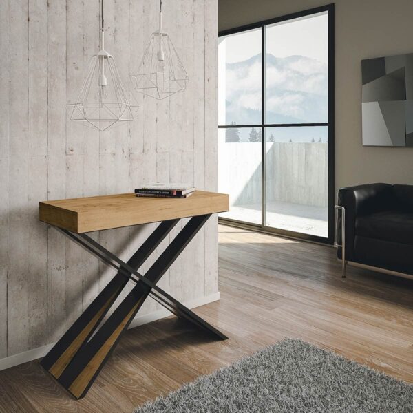 Consolle allungabile 90x40/196 cm Diago Small telaio Antracite
