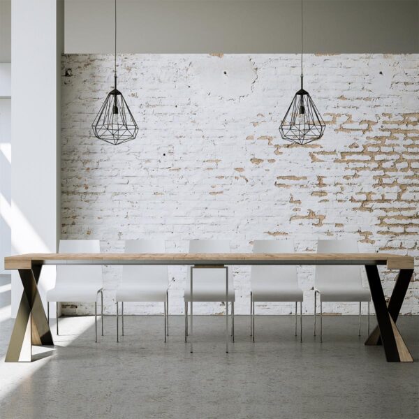 Consolle allungabile 90x40/300 cm Diago telaio Antracite
