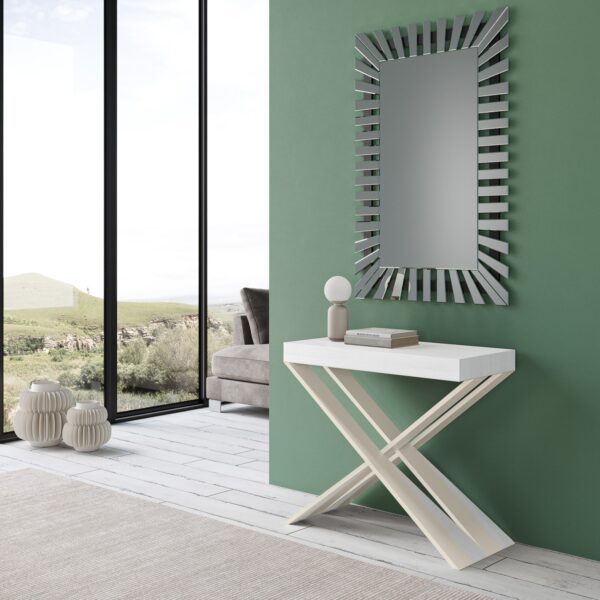 Consolle allungabile 90x40/196 cm Diago Small telaio Bianco