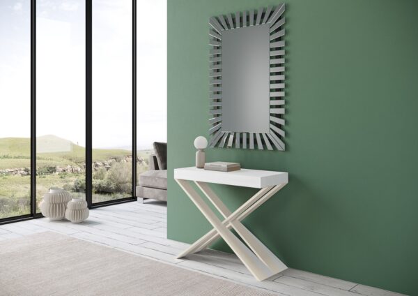 Consolle allungabile 90x40/196 cm Diago Small telaio Bianco
