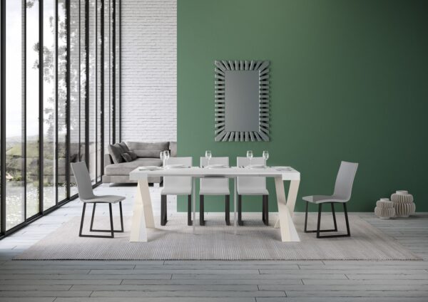 Consolle allungabile 90x40/196 cm Diago Small telaio Bianco