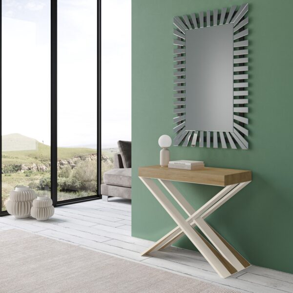 Consolle allungabile 90x40/196 cm Diago Small telaio Bianco