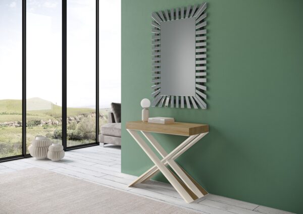 Consolle allungabile 90x40/196 cm Diago Small telaio Bianco