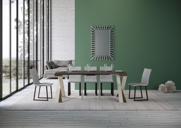 Consolle allungabile 90x40/196 cm Diago Small telaio Bianco
