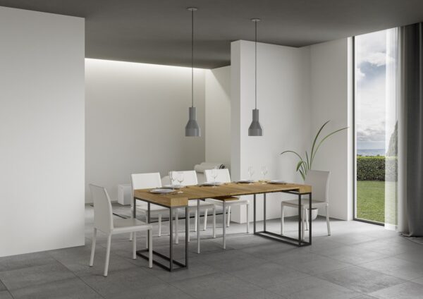 Consolle allungabile 90x40/196 cm Epoca Small telaio Antracite