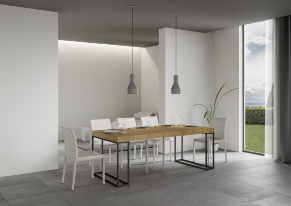 Consolle allungabile 90x40/196 cm Epoca Small Premium telaio Antracite