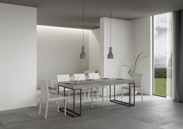 Consolle allungabile 90x40/196 cm Epoca Small Premium telaio Antracite