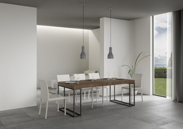 Consolle allungabile 90x40/196 cm Epoca Small Premium telaio Antracite