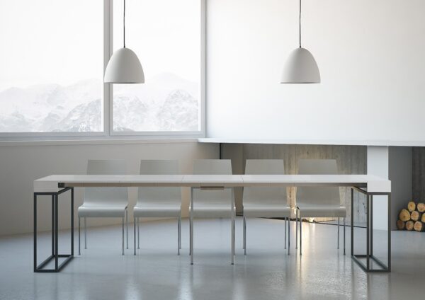 Consolle allungabile 90x40/300 cm Epoca telaio Antracite