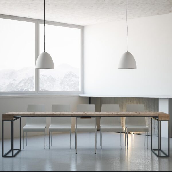 Consolle allungabile 90x40/300 cm Epoca telaio Antracite