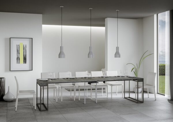 Consolle allungabile 90x40/300 cm Epoca telaio Antracite