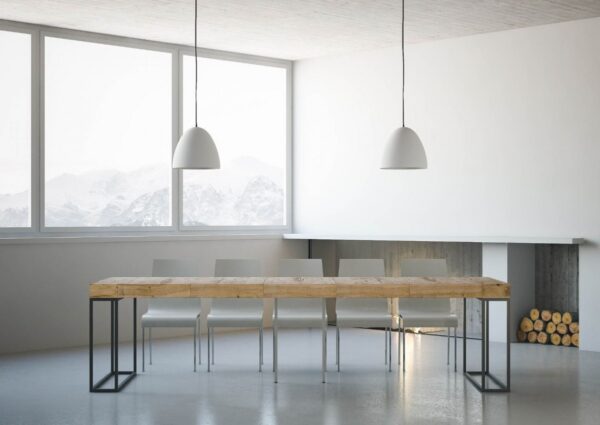 Consolle allungabile 90x40/300 cm Epoca Premium telaio Antracite