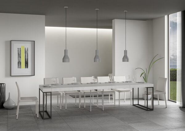 Consolle allungabile 90x40/300 cm Epoca Premium telaio Antracite