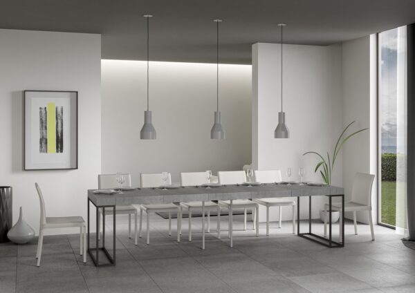 Consolle allungabile 90x40/300 cm Epoca Premium telaio Antracite
