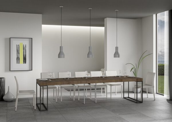 Consolle allungabile 90x40/300 cm Epoca Premium telaio Antracite