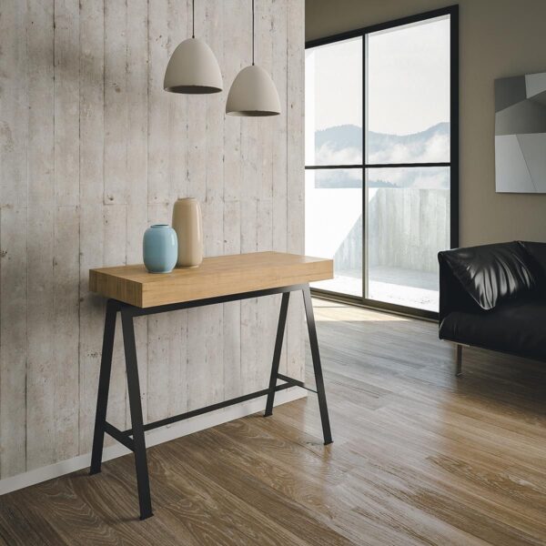 Consolle allungabile 90x40/196 cm Banco Small telaio Antracite