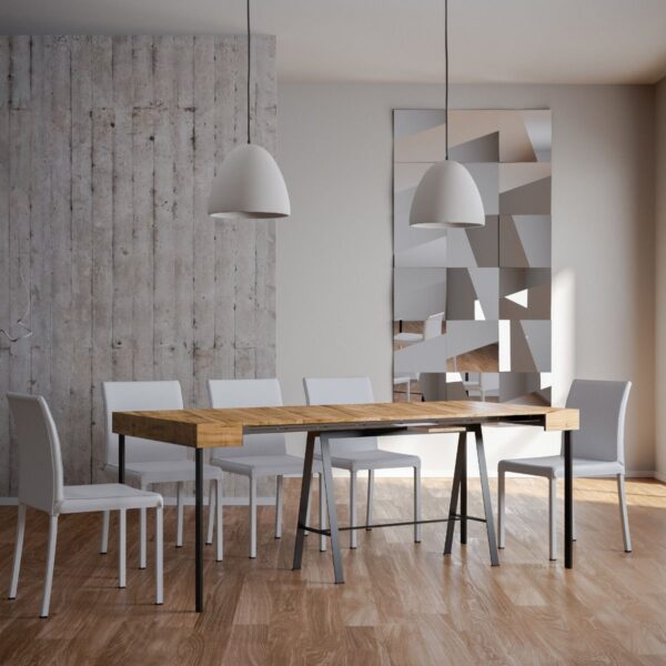 Consolle allungabile 90x40/196 cm Banco Small telaio Antracite