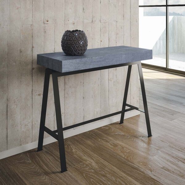 Consolle allungabile 90x40/196 cm Banco Small telaio Antracite