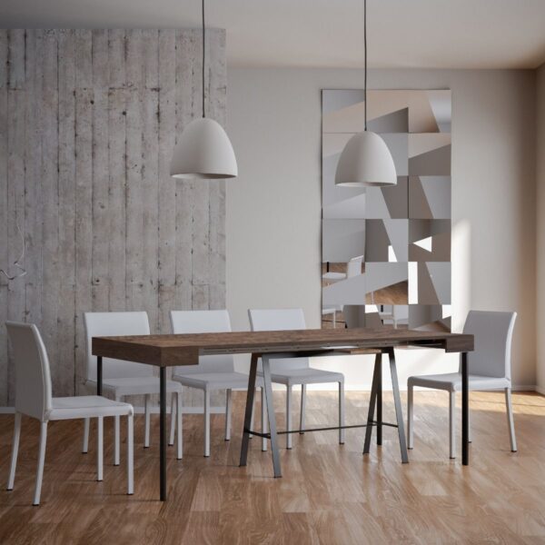 Consolle allungabile 90x40/196 cm Banco Small telaio Antracite
