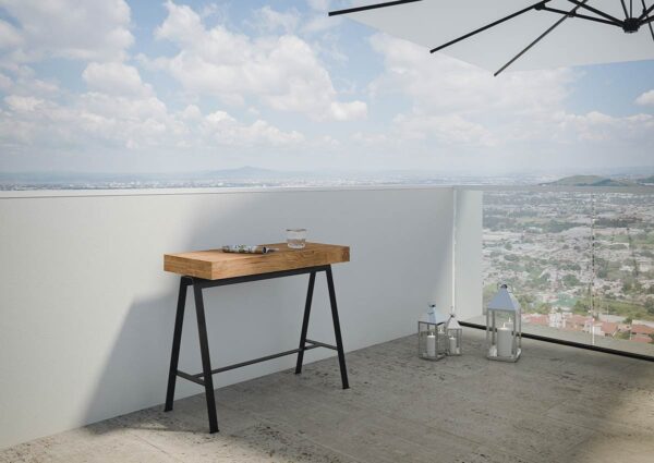 Consolle allungabile 90x40/190 cm Banco Small Premium telaio Antracite