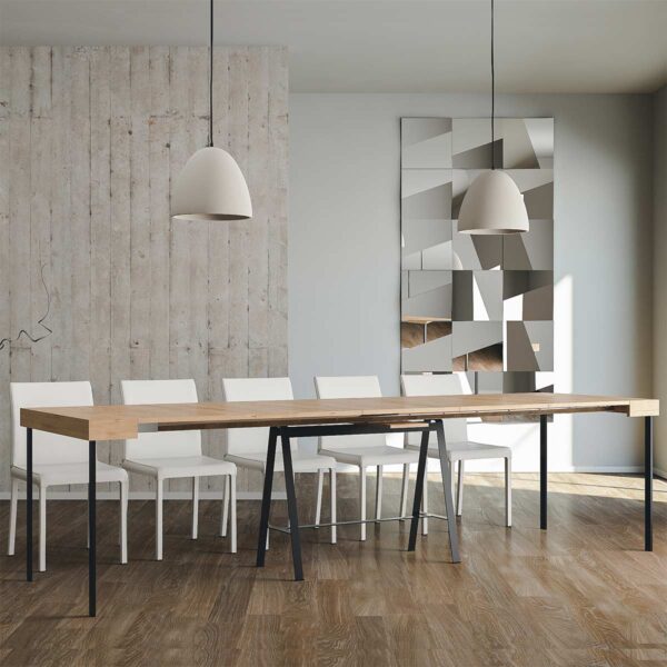 Consolle allungabile 90x40/300 cm Banco telaio Antracite