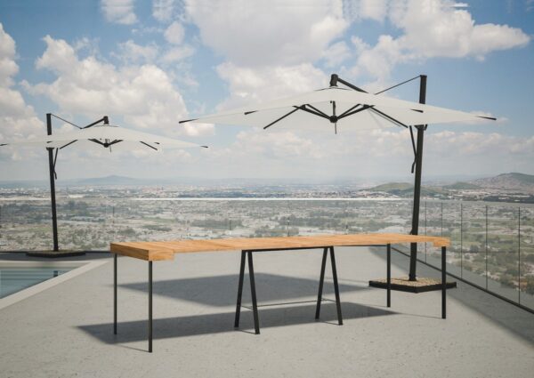 Consolle allungabile 90x40/290 cm Banco telaio Antracite