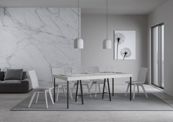 Consolle allungabile 90x40/300 cm Banco Premium telaio Antracite
