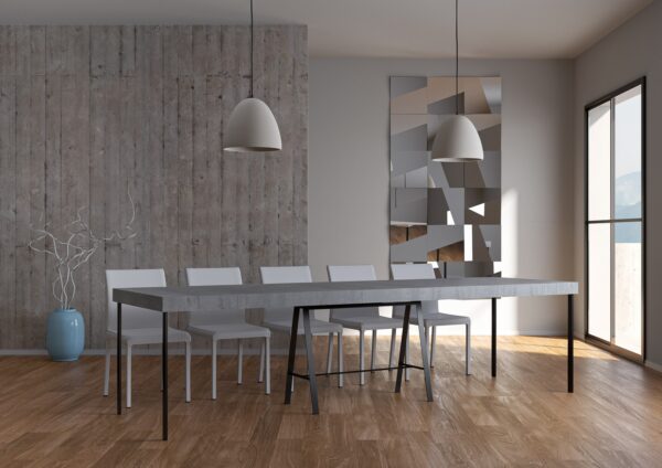 Consolle allungabile 90x40/300 cm Banco Premium telaio Antracite