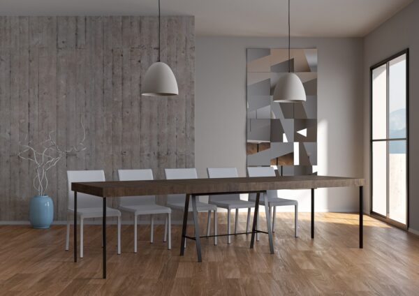 Consolle allungabile 90x40/290 cm Banco Premium telaio Antracite