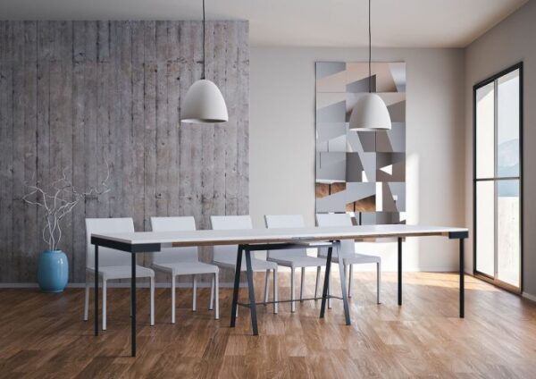 Consolle allungabile 90x40/300 cm Banco Evolution telaio Antracite