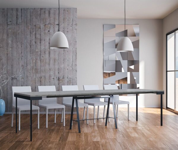 Consolle allungabile 90x40/300 cm Banco Evolution telaio Antracite