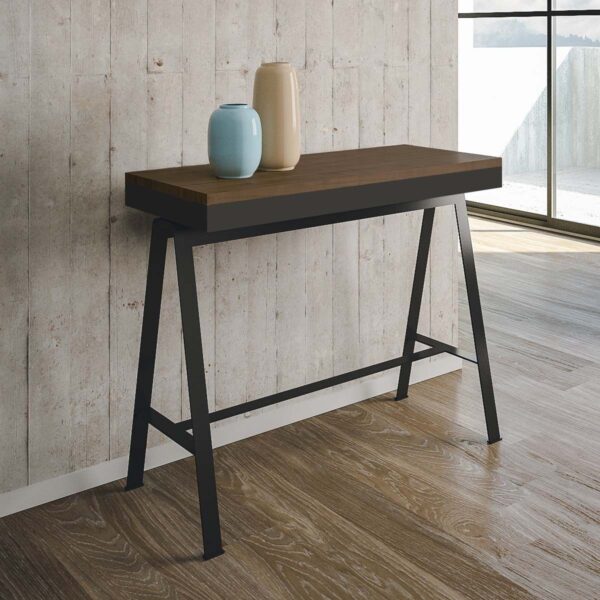 Consolle allungabile 90x40/300 cm Banco Evolution telaio Antracite