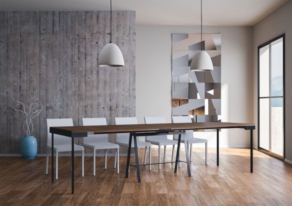 Consolle allungabile 90x40/300 cm Banco Evolution telaio Antracite