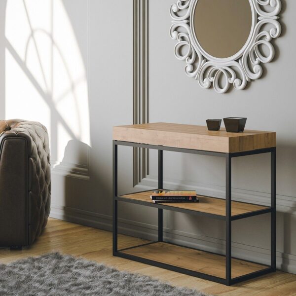 Consolle allungabile 90x40/196 cm Plano Small telaio Antracite