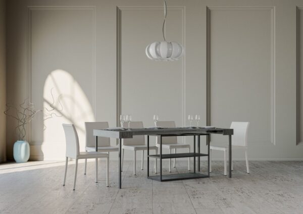 Consolle allungabile 90x40/196 cm Plano Small telaio Antracite