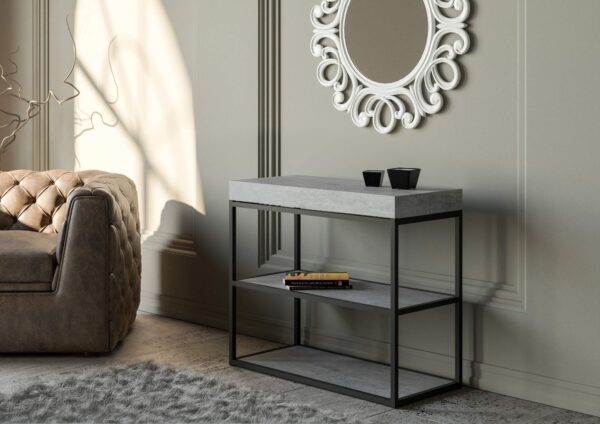 Consolle allungabile 90x40/196 cm Plano Small Premium telaio Antracite