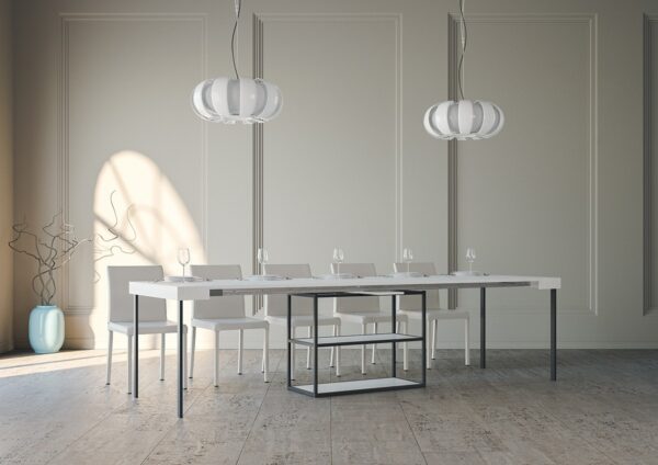 Consolle allungabile 90x40/300 cm Plano telaio Antracite