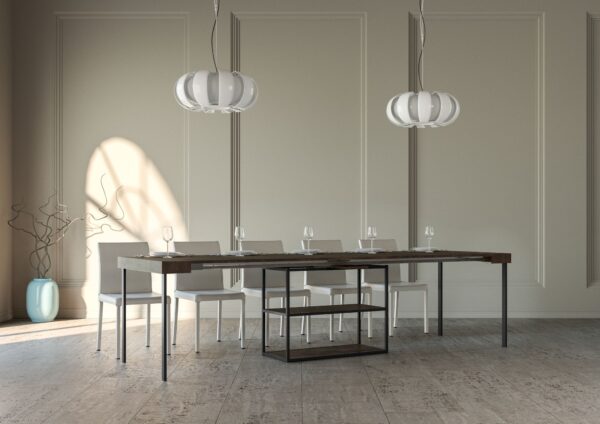 Consolle allungabile 90x40/300 cm Plano telaio Antracite