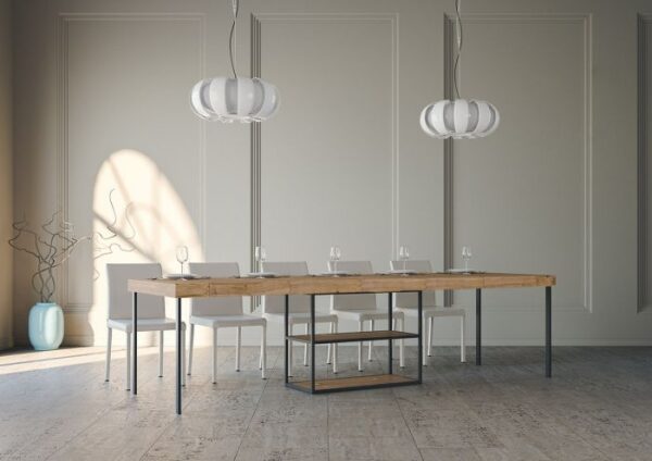 Consolle allungabile 90x40/300 cm Plano Premium telaio Antracite