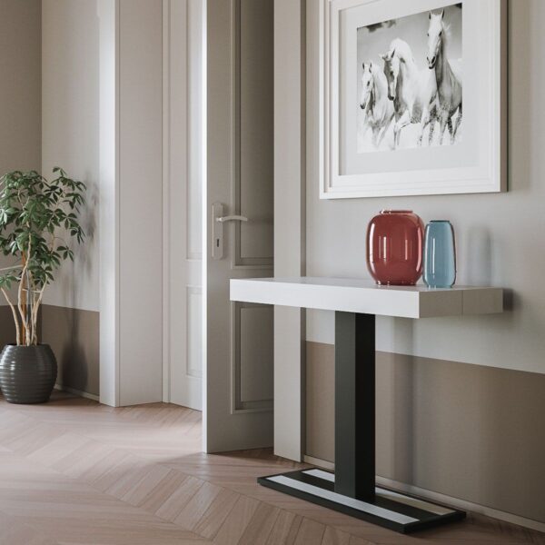 Consolle allungabile 90x40/196 cm Capital Small telaio Antracite