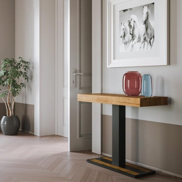 Consolle allungabile 90x40/196 cm Capital Small telaio Antracite
