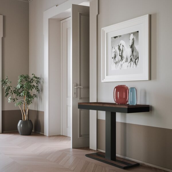 Consolle allungabile 90x40/196 cm Capital Small Evolution telaio Antracite