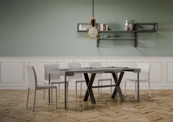 Consolle allungabile 90x40/196 cm Xenia Small telaio Antracite
