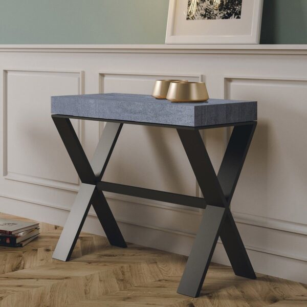 Consolle allungabile 90x40/196 cm Xenia Small telaio Antracite