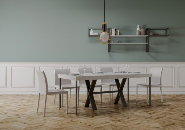 Consolle allungabile 90x40/196 cm Xenia Small Premium telaio Antracite