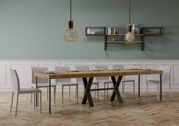 Consolle allungabile 90x40/300 cm Xenia Premium telaio Antracite