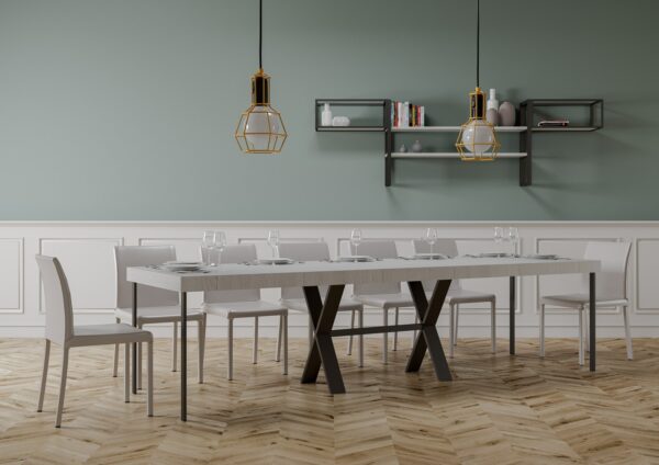 Consolle allungabile 90x40/300 cm Xenia Premium telaio Antracite